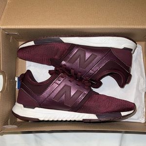 Used Burgundy New Balance Shoes. Good condition